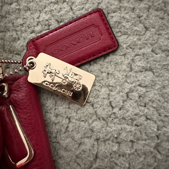 Coach leather bag, Never used, Perfect condition.  100 % , Original. Red color. - Picture 8 of 13